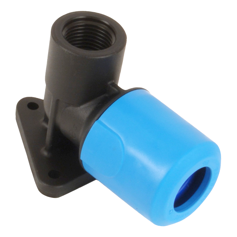 JG Speedfit MDPE Blue Plastic Push-Fit Wallplate Elbow – 20mm x 1/2″ BSP
